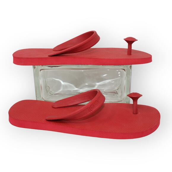 NEW Large (M9/10~W12) GURUS FlipFlop RED Eco Sandals - Picture 9 of 13